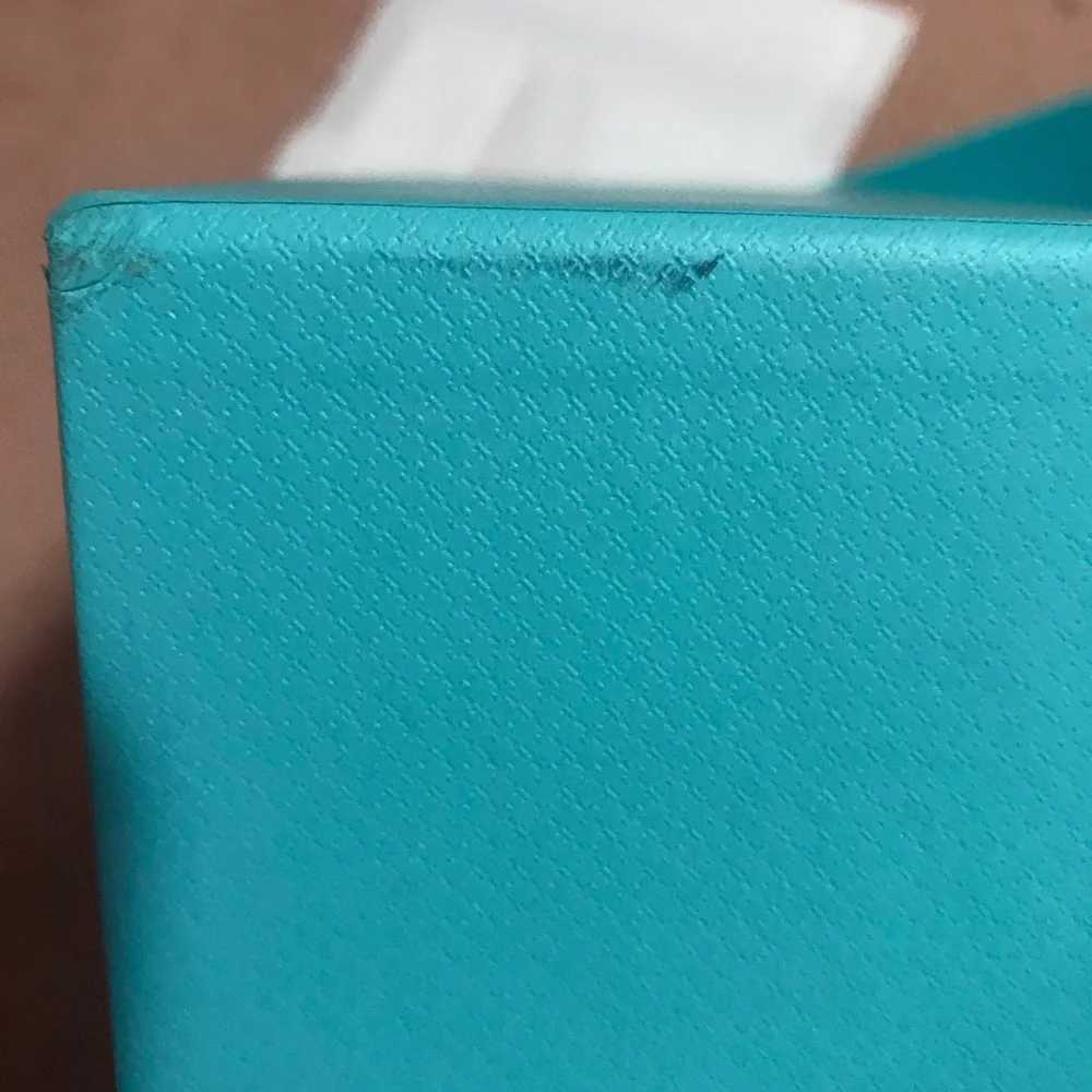 Tiffany box in very good condition plus a small bag of
